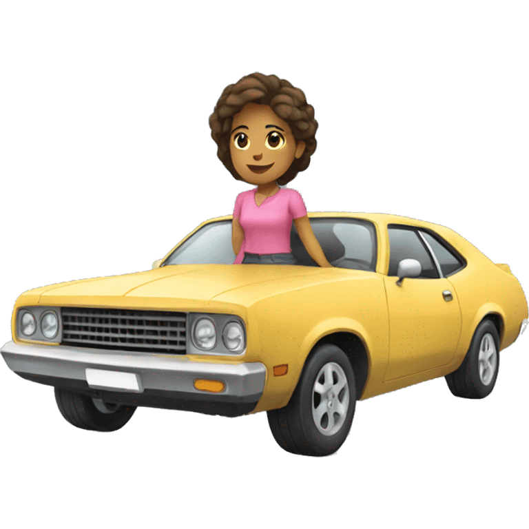 mujer coche emoji