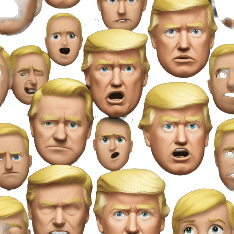 TRUMP happy photorealistic serious emoji