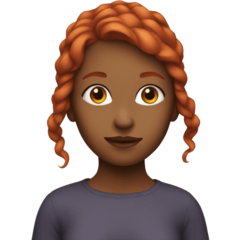 young woman with red hair emoji