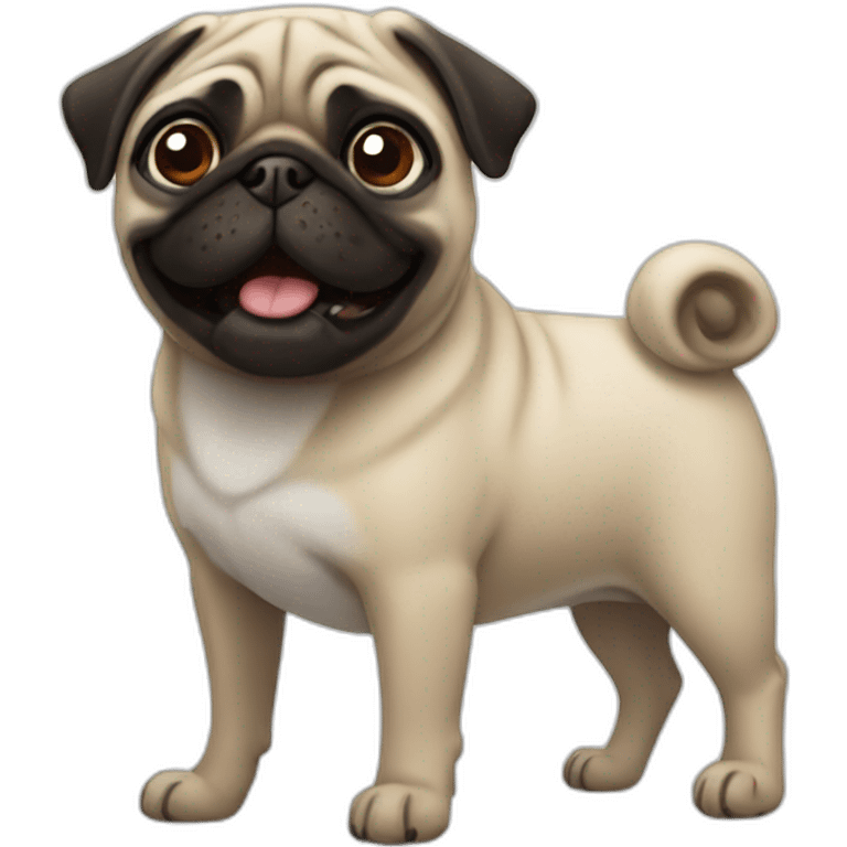 Pug greet emoji