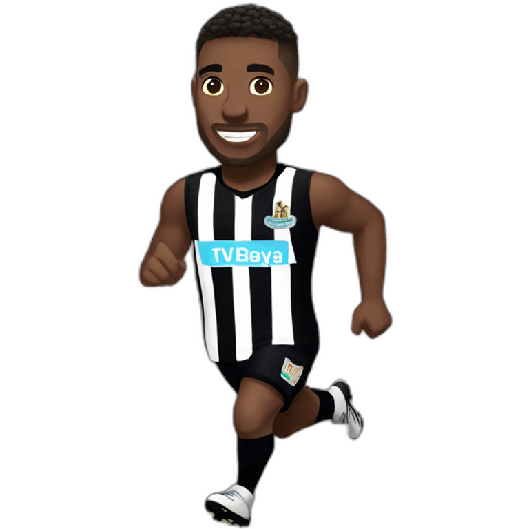 newcastle player running white skin emoji