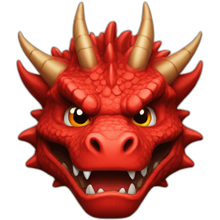 head Red dragon epic pixel emoji