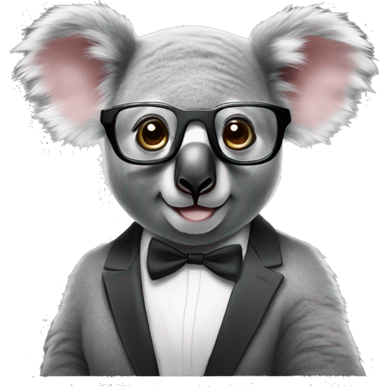 Koala bear wearing fancy glasses  emoji