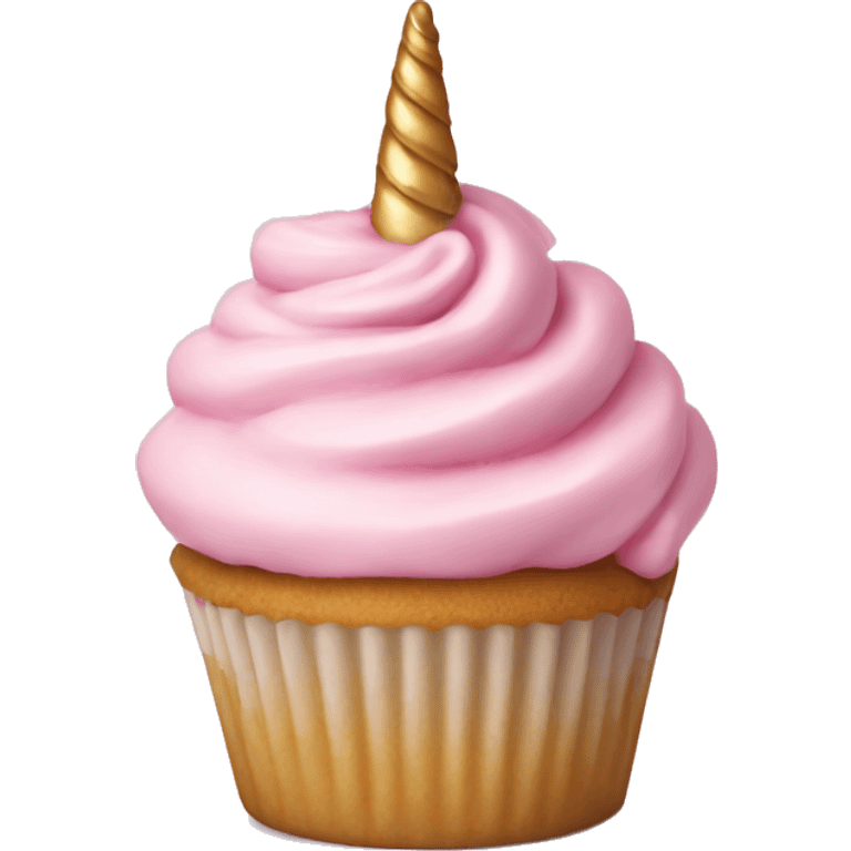 Light pink Unicorn cupcake  emoji