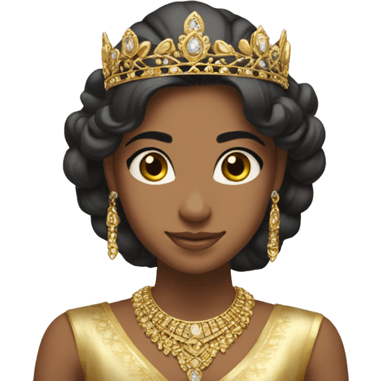 dainty gold tiara hindu princess emoji