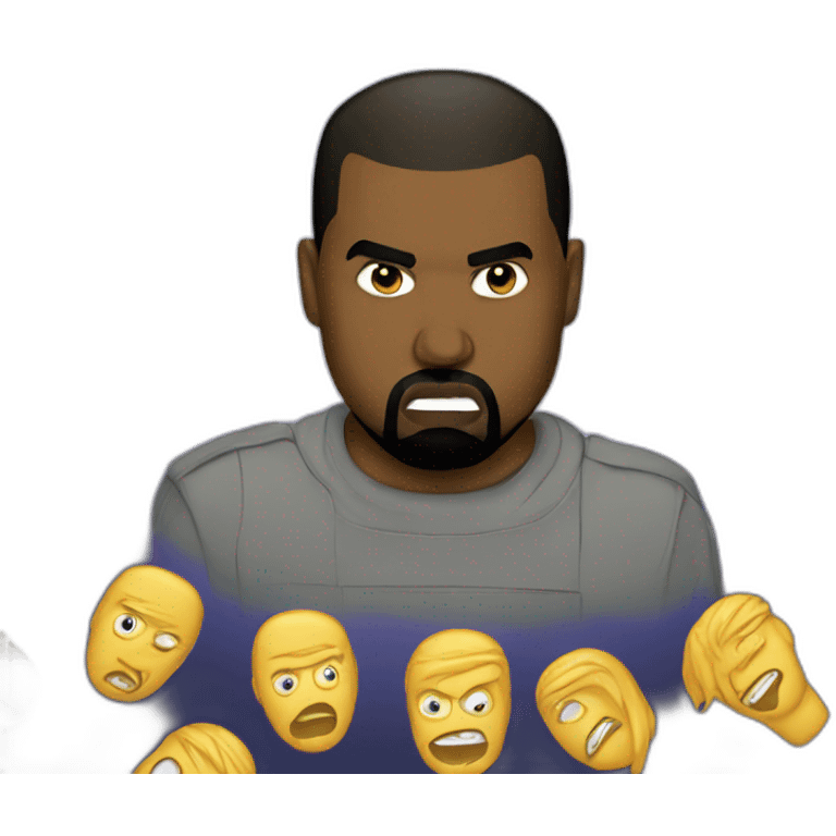 Kanye west fight Trump  emoji