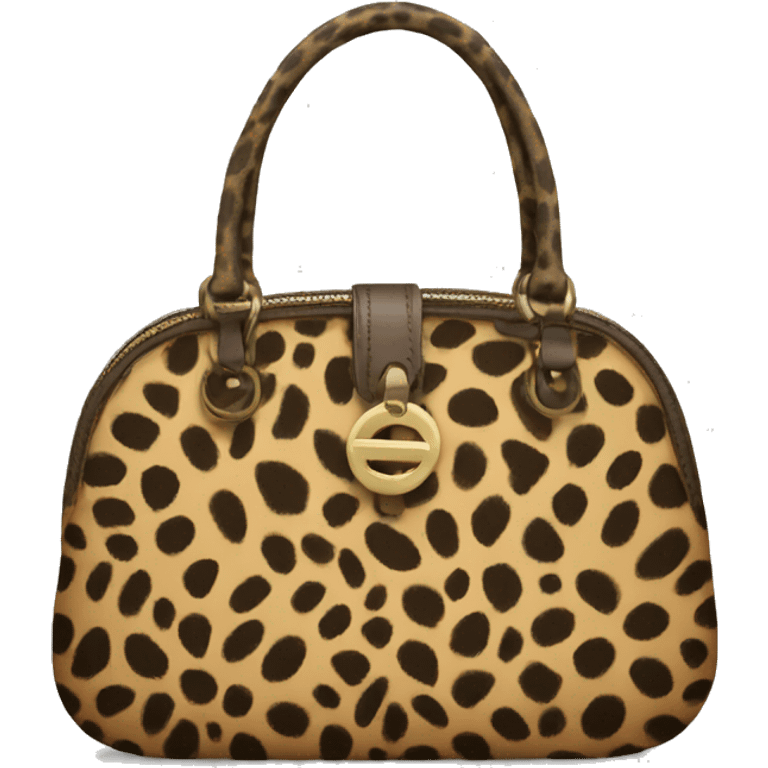 purse with cheetah print  emoji