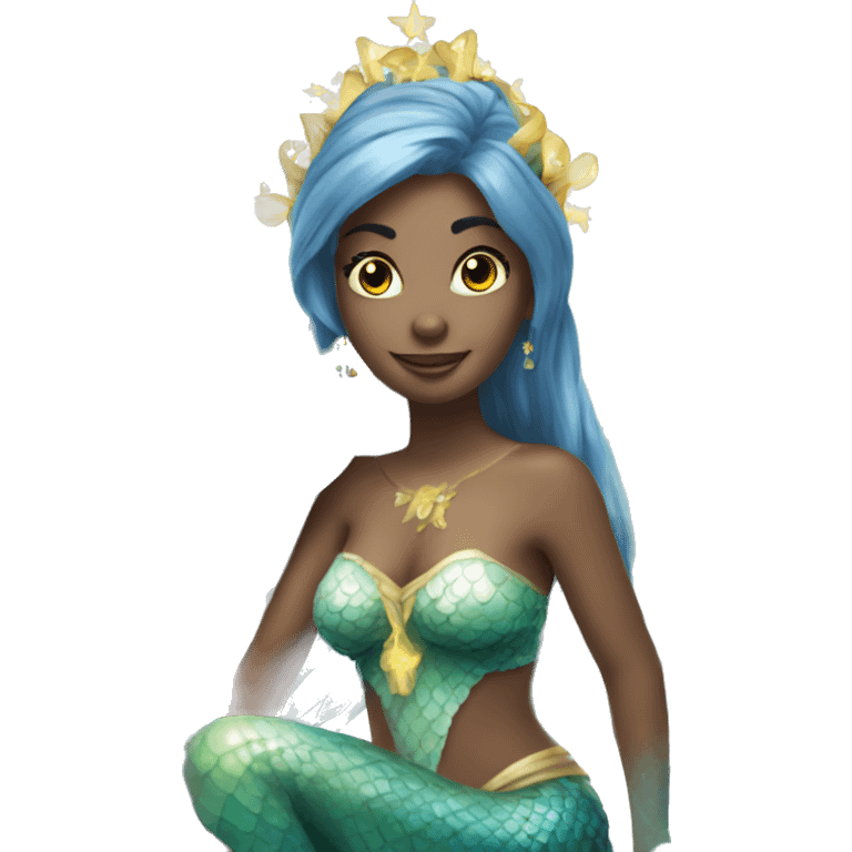 Mystical mermaid fairy princess  emoji