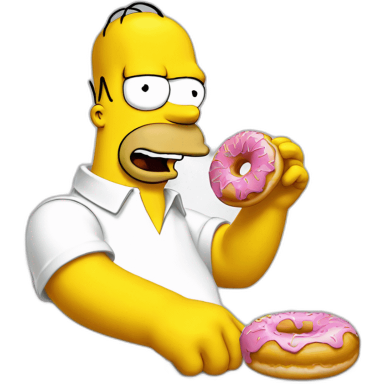 Homer Simpson eating a donut emoji