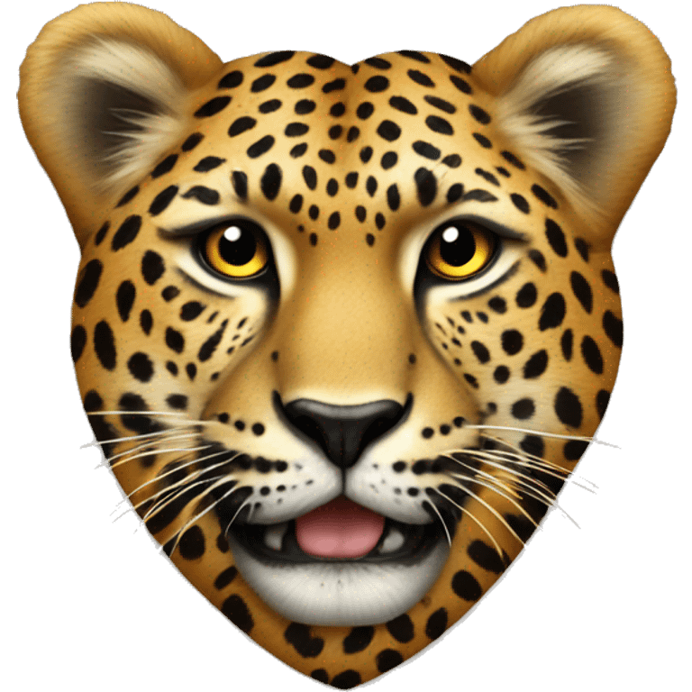 🩶 este corazon con estampado de leopardo emoji