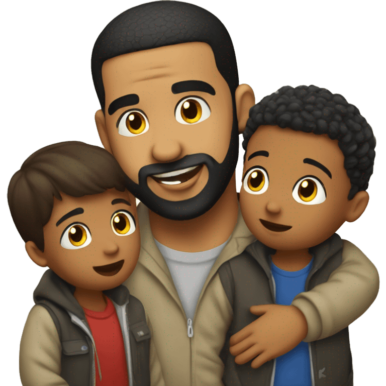 Drake talking to little children emoji