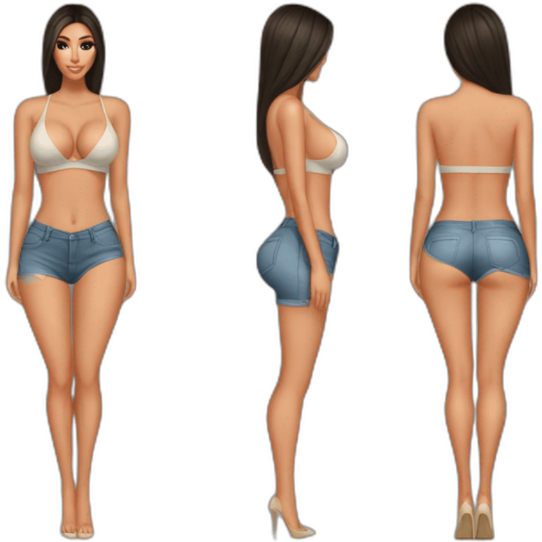 Kim kardashian perfect bum bikibi emoji