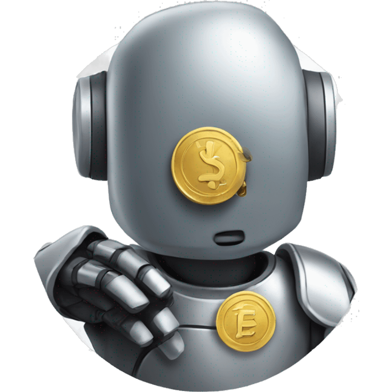 bot holding a coin emoji