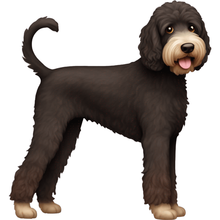 Black and Brown Labradoodle emoji