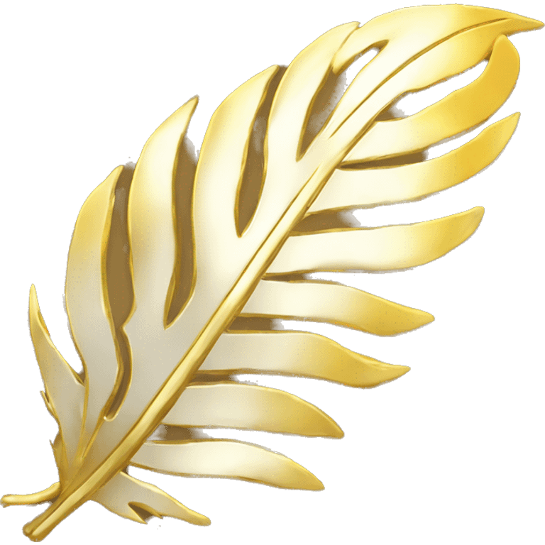 The golden phoenix-feather-gold emoji