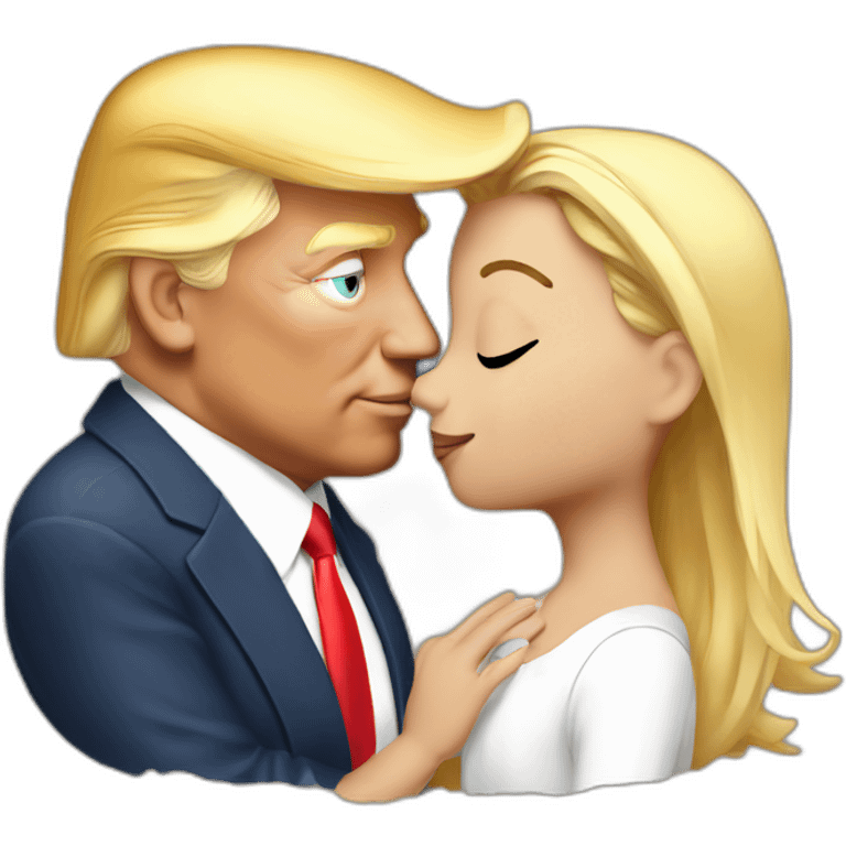 trump kissing his daughter, positivity, inclusiveness emoji