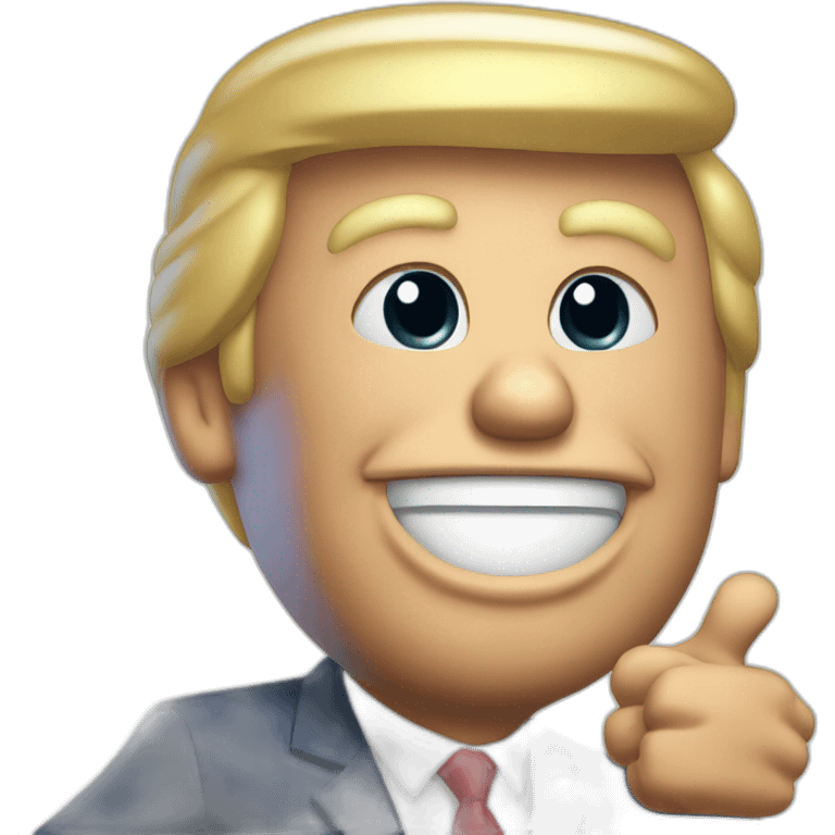 donald trump with a thumbs up emoji