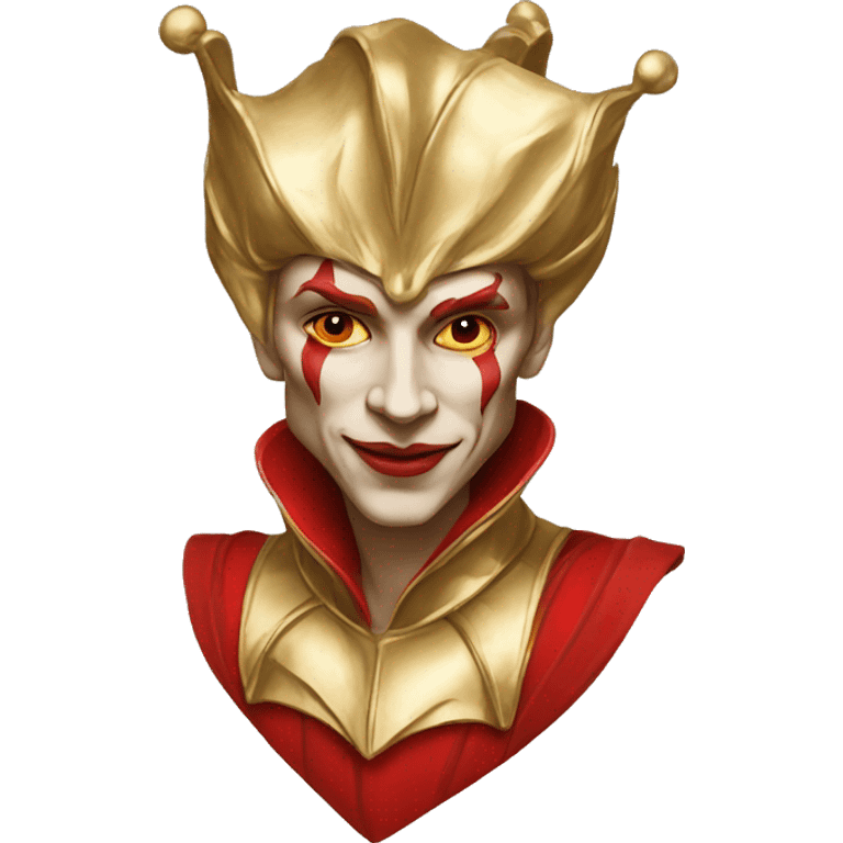 Jester high cheekbones, red, gilded  emoji