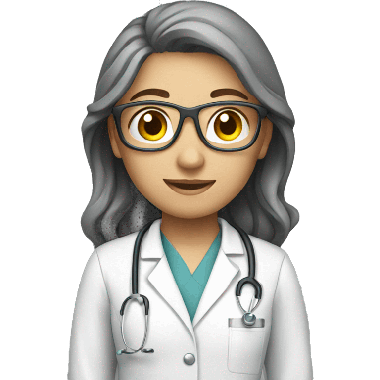 Medical student in grey scrubs  emoji