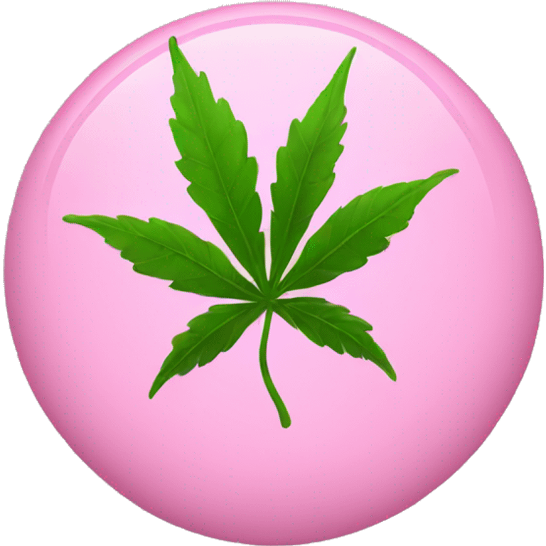 Pink pot leaf emoji