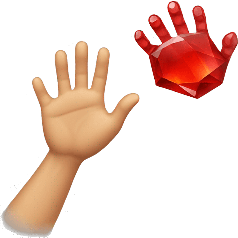 red crystal hand slapping emoji