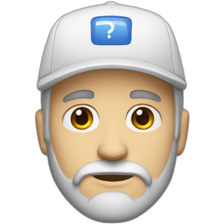 Boring white man with Beard and cap emoji