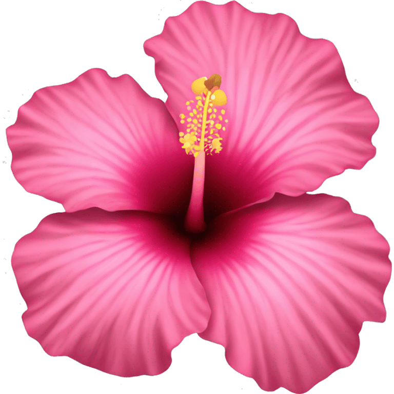 Pink hibiscus flower emoji