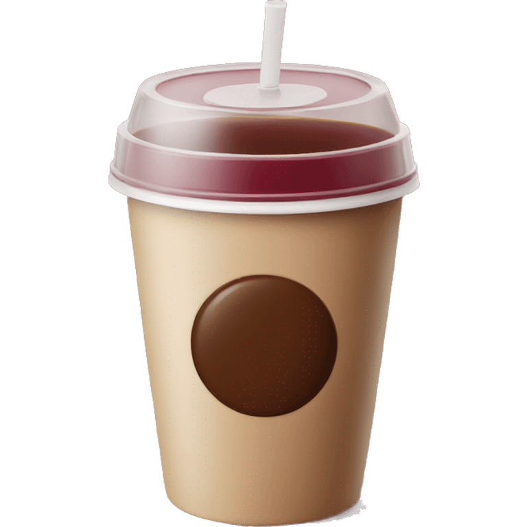 burgundy takeaway coffee emoji