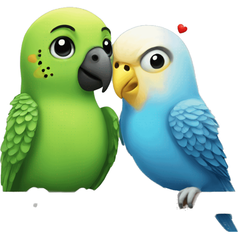 Love bird and budgie emoji