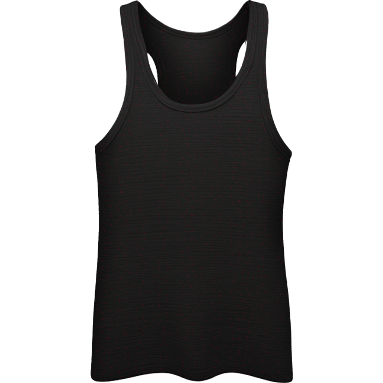 black ribbed tank top hyperrealistic soft textures no background emoji