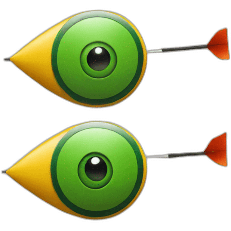 Two bullseyes with one large dart in the middle emoji