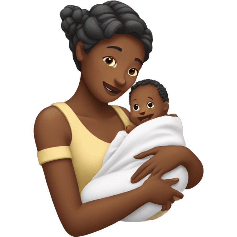 lady holding baby emoji