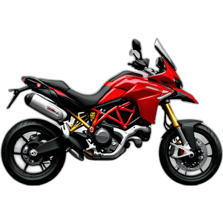 Moto Ducati 1200 enduro roja y negra emoji