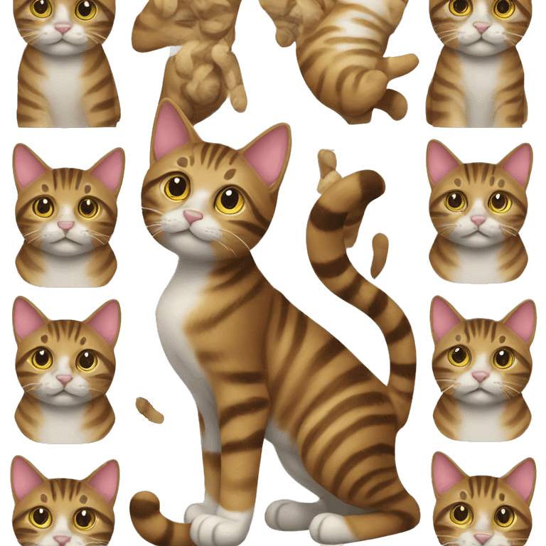 brown tabby cat standing emoji