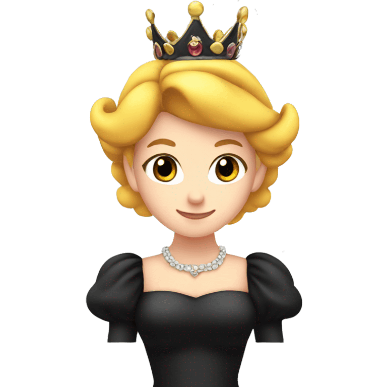 Princess peach wearing black  emoji