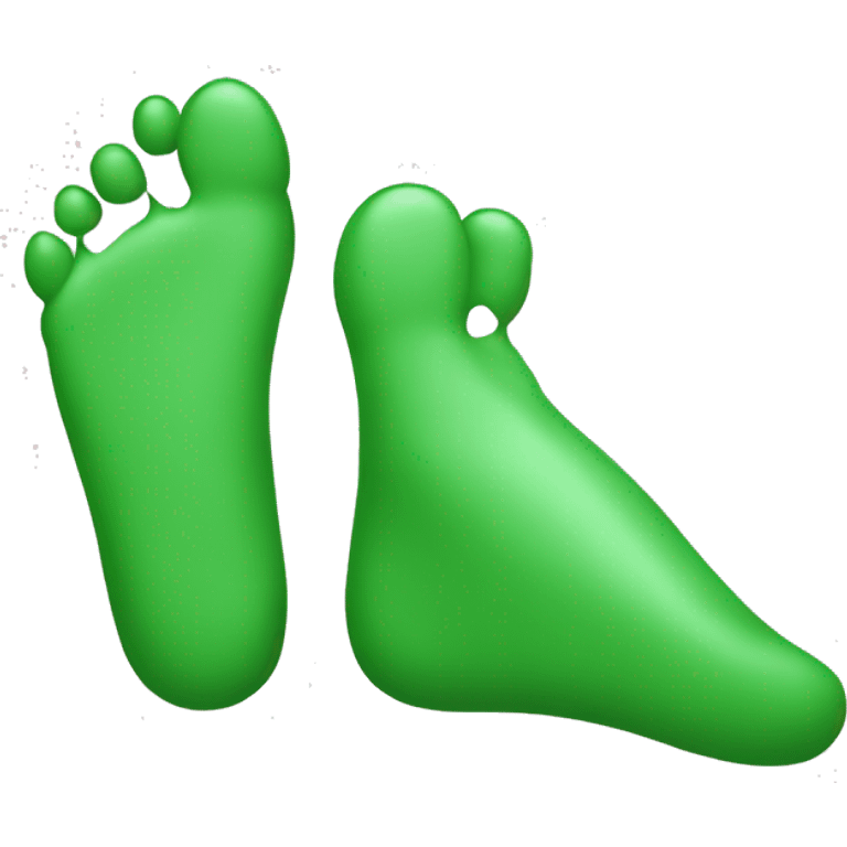 green feet white background emoji