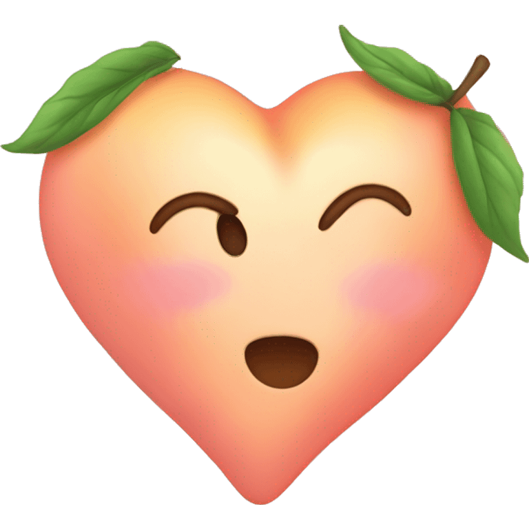 Pastel peach heart emoji