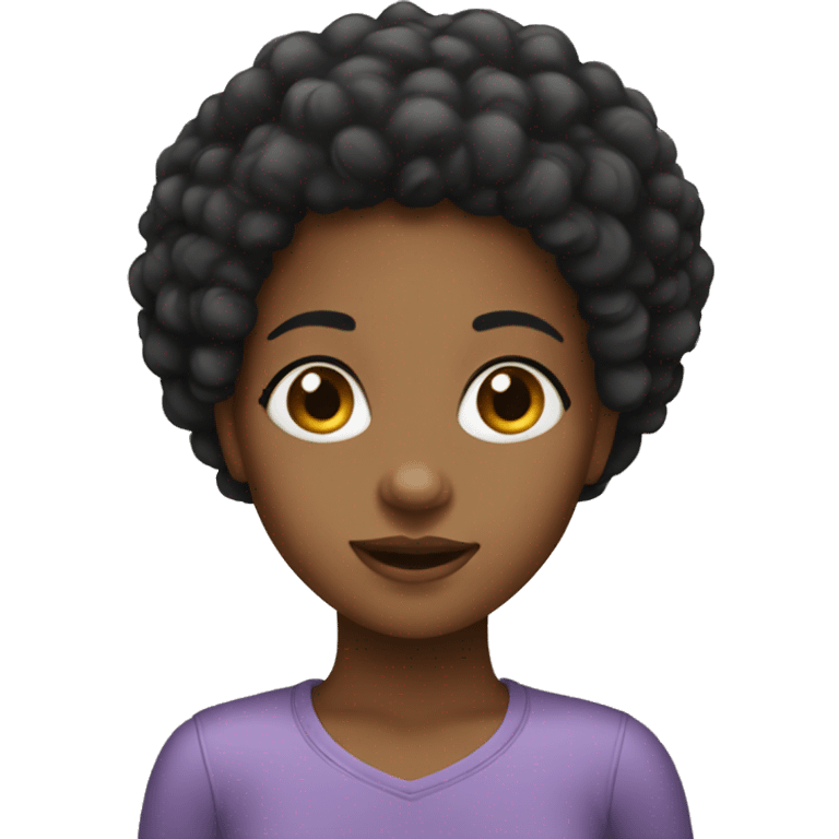 A girl afro emoji