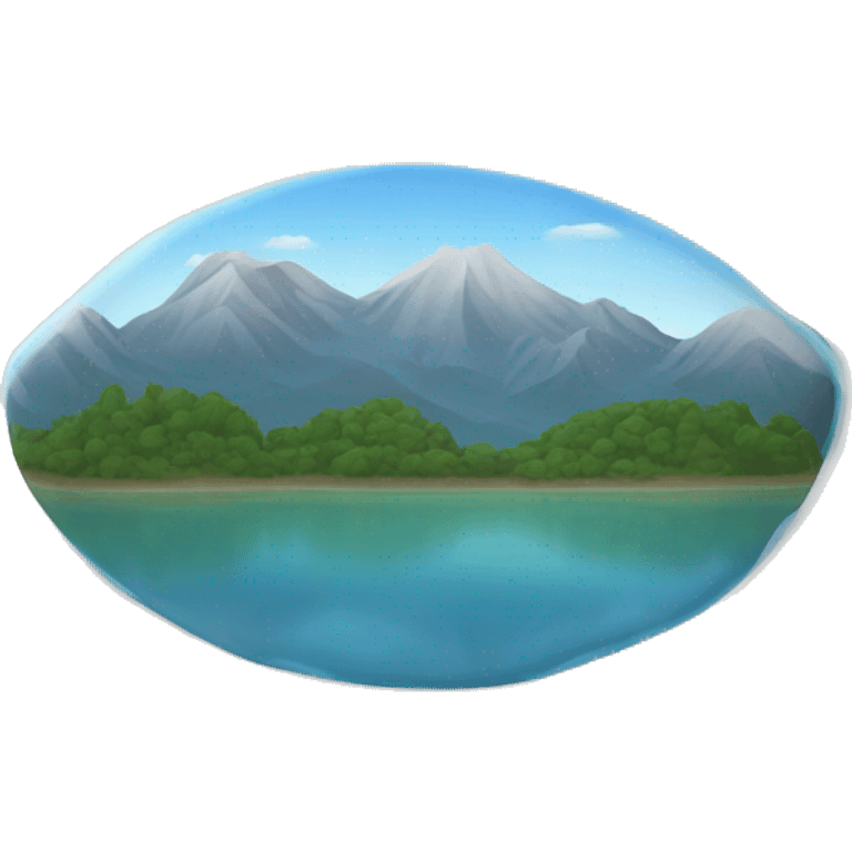 Realistic lake water isolated.  emoji