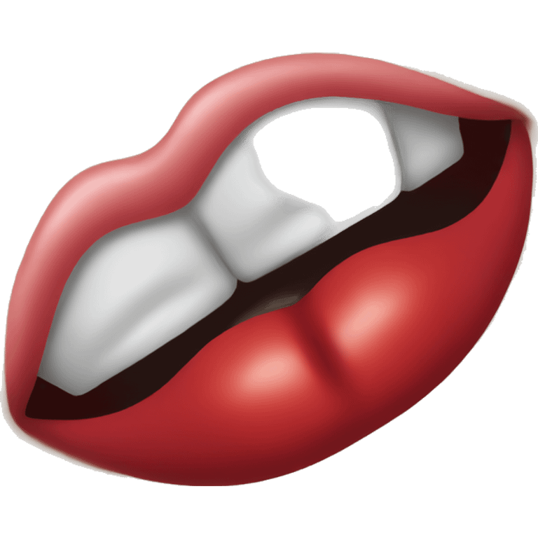 Red lips kiss emoji