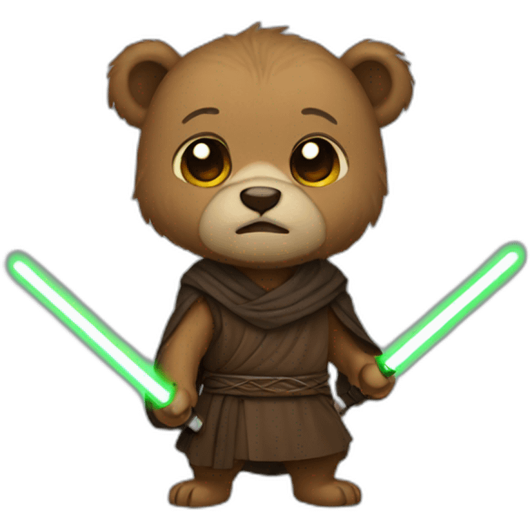 Bear jedi emoji