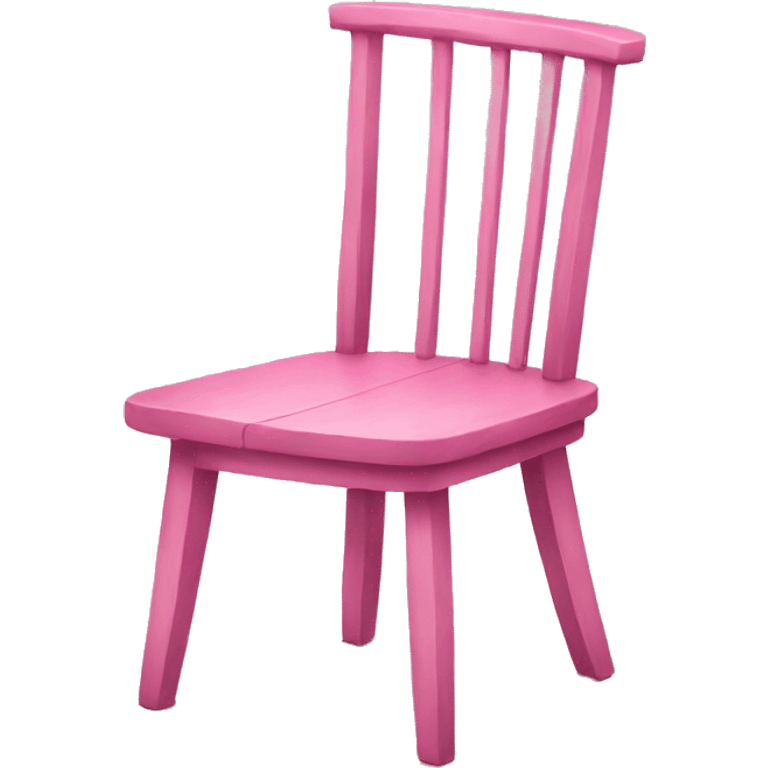 Pink wooden chair emoji