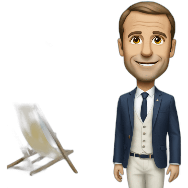 Macron à la plage emoji