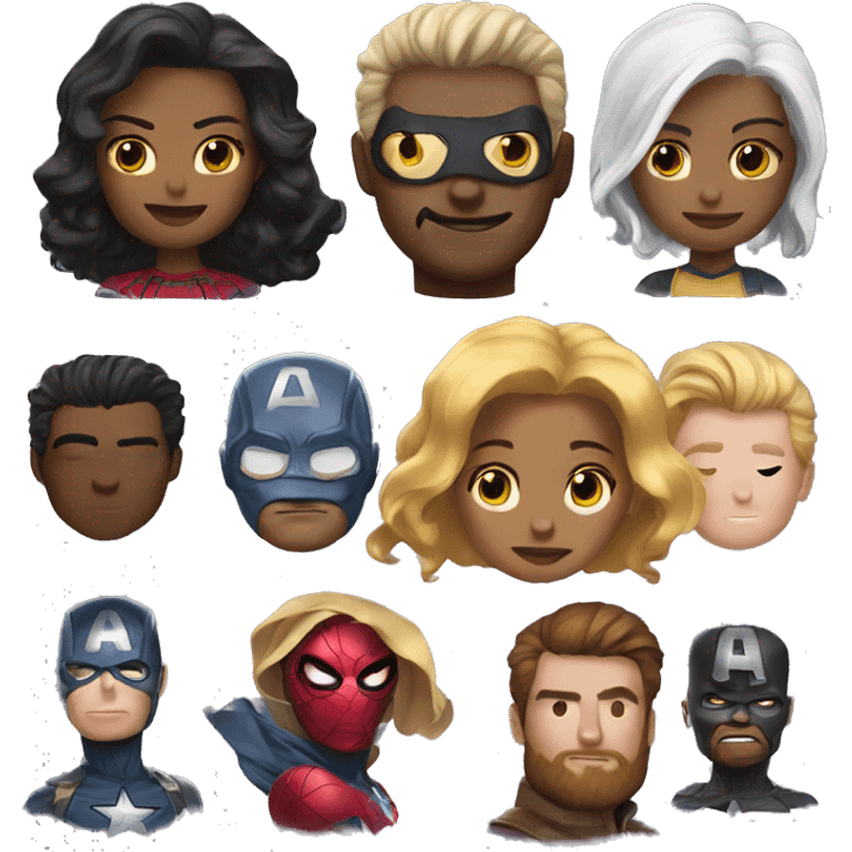 personajes de marvel con sueño  emoji