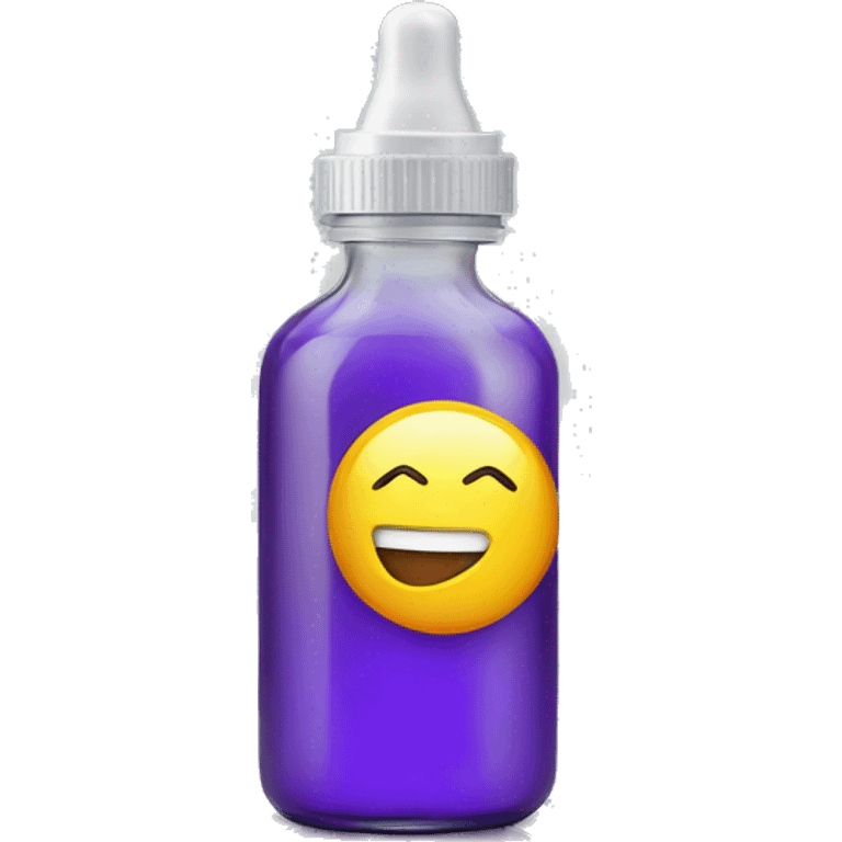 Realistic isolated vape juice bottle. emoji