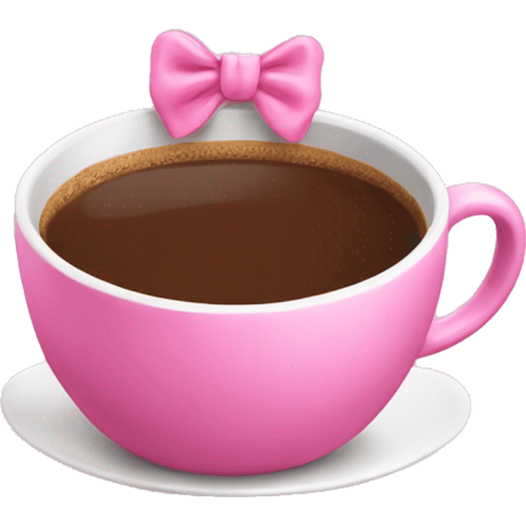 pink coffee with bow emoji