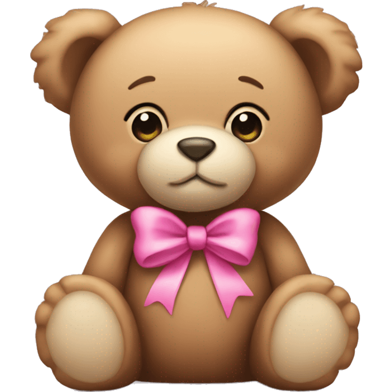 Teddy Bear with a pink bow emoji