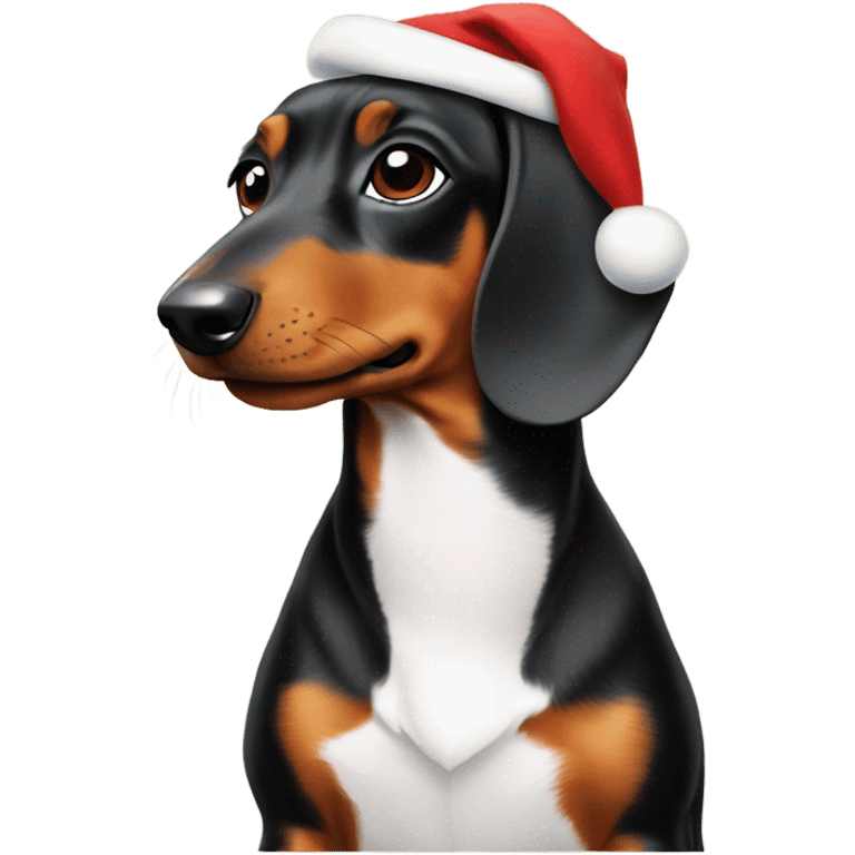 Daschund Christmas emoji