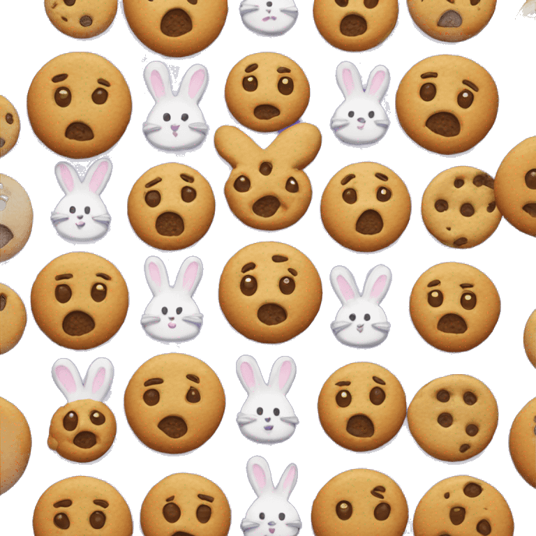 Cookie with a bunny emoji