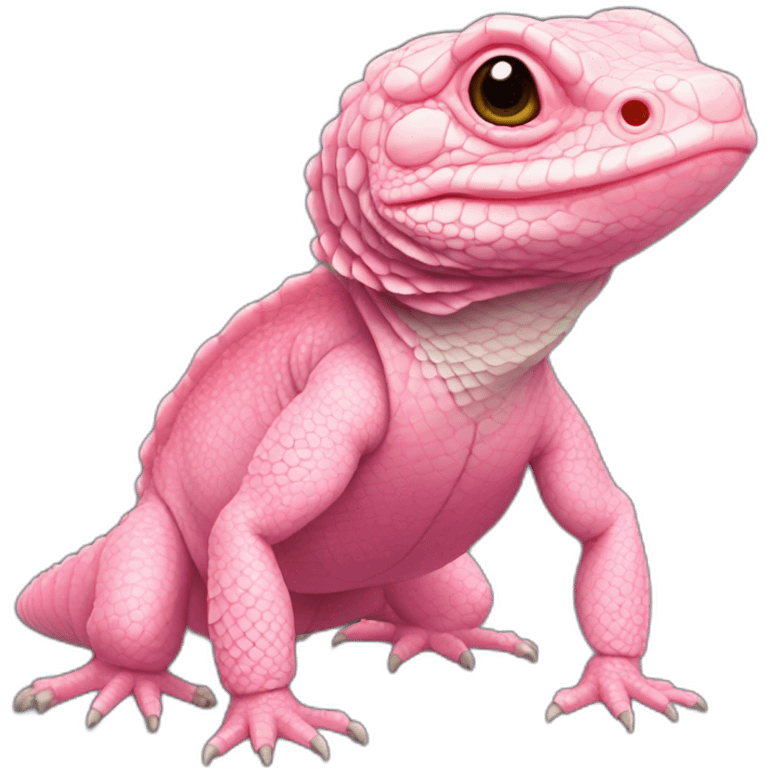 fat pink tegu lizard emoji